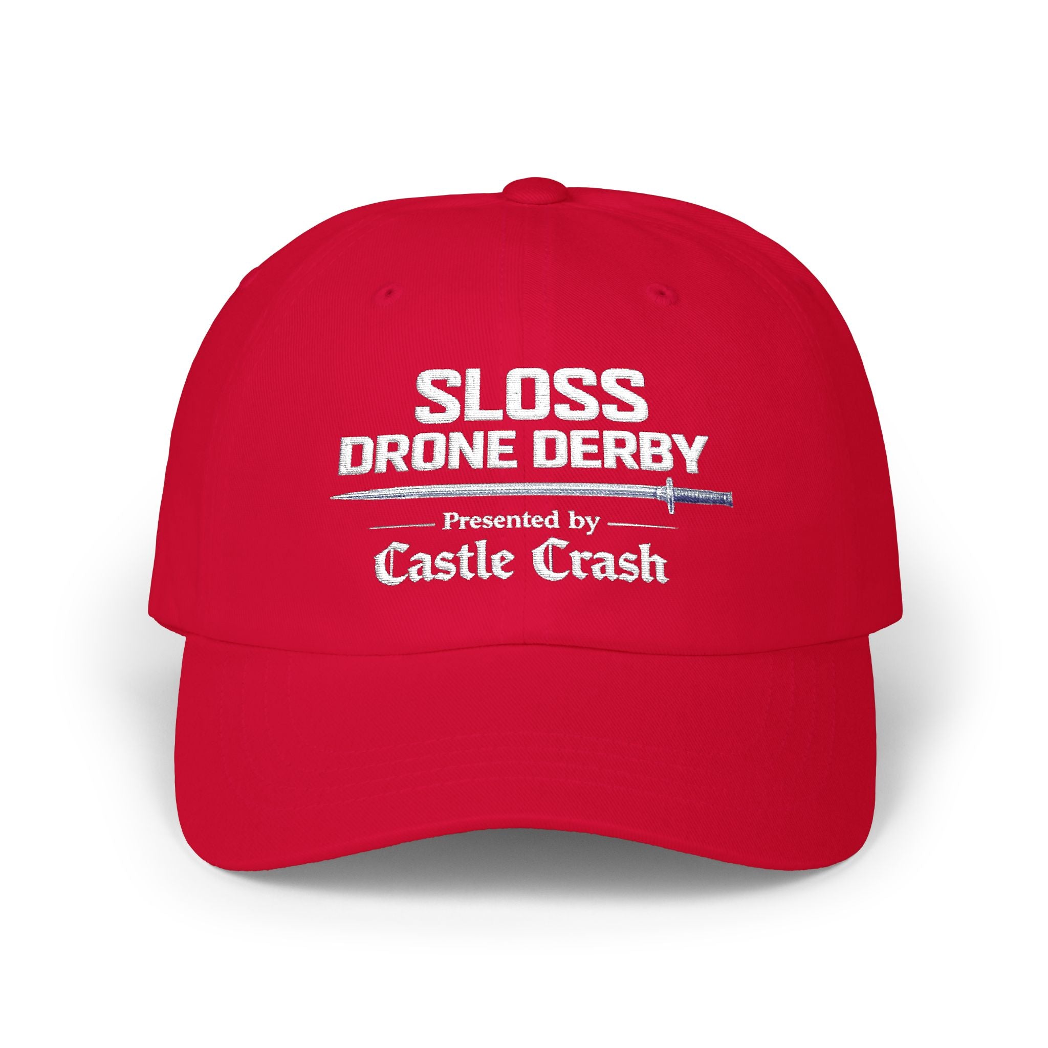 Classic Dad Cap — Sloss Drone Derby Presented by Castle Crash Society Baseball Hat - White Logo