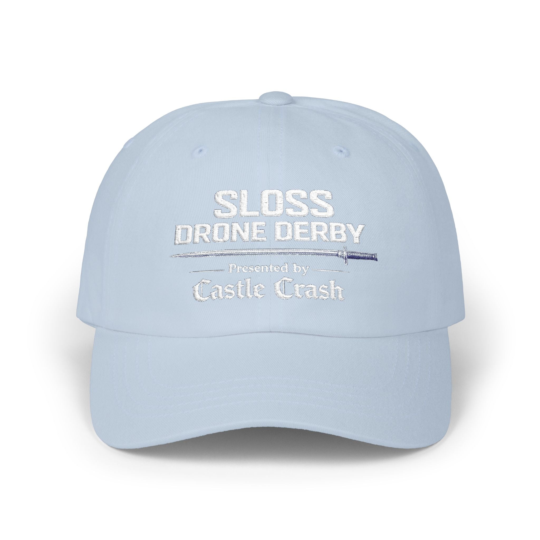 Classic Dad Cap — Sloss Drone Derby Presented by Castle Crash Society Baseball Hat - White Logo