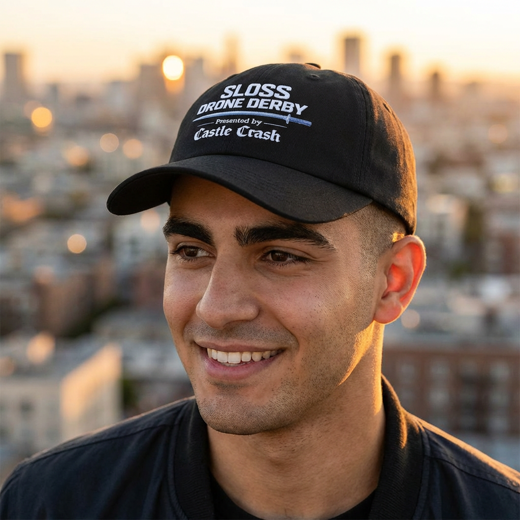 Classic Dad Cap — Sloss Drone Derby Presented by Castle Crash Society Baseball Hat - White Logo