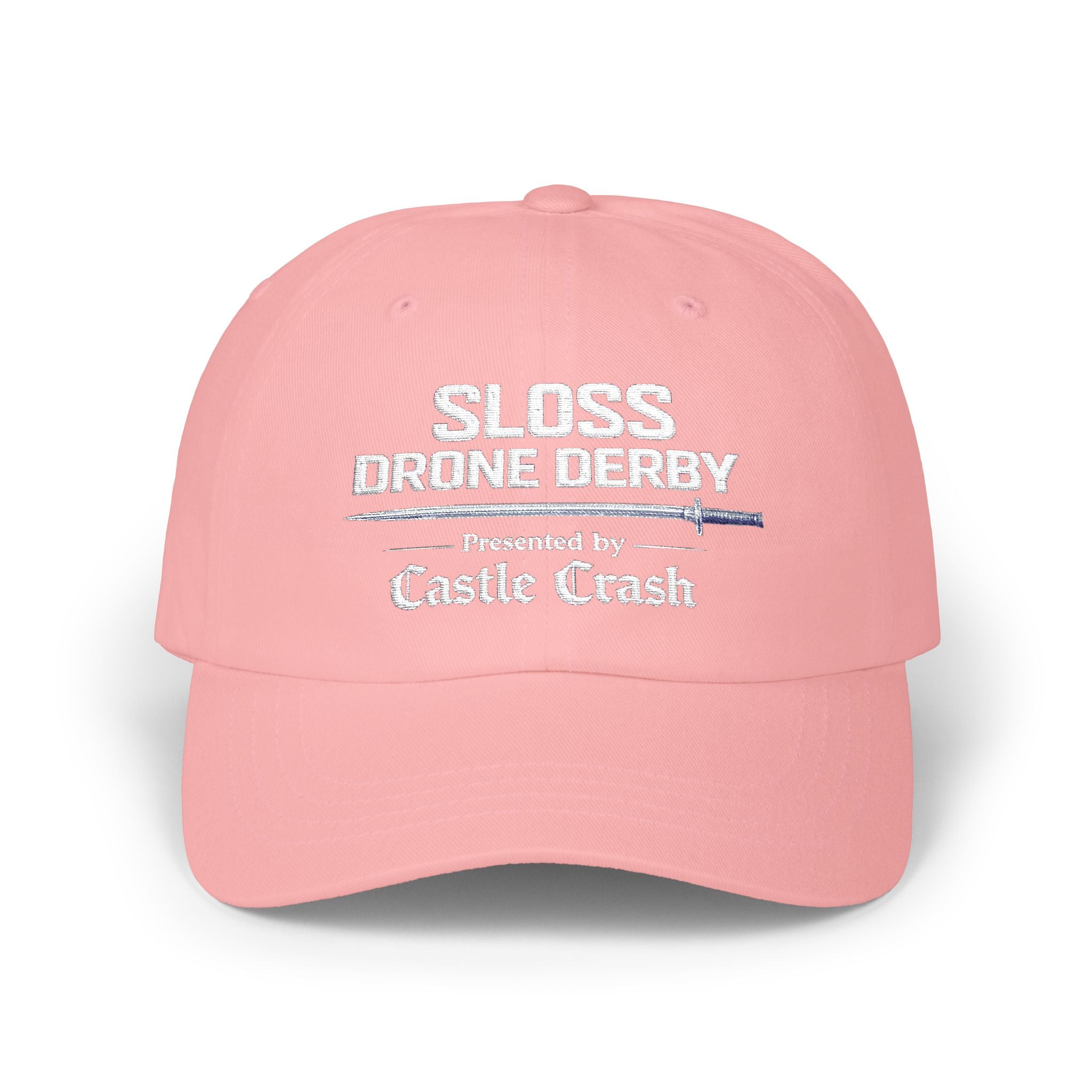 Classic Dad Cap — Sloss Drone Derby Presented by Castle Crash Society Baseball Hat - White Logo